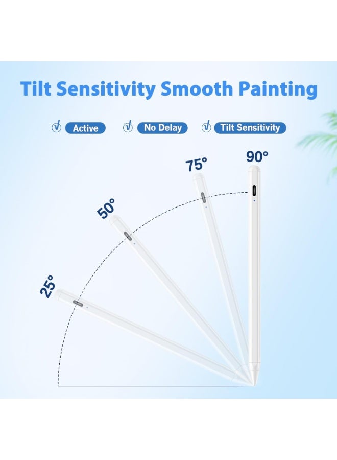 Stylus Pen for Touch Screens – Rechargeable 1.2mm Fine Point with Palm Rejection Active Smart Pencil, Universal Digital Touch Screen Pen for iOS & Android Devices - Image 3